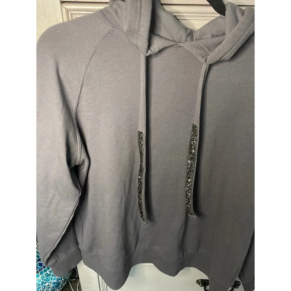 TORRID FLEECE EMBELLISHED DRAWSTRING HOODIE - Picture 2 of 6